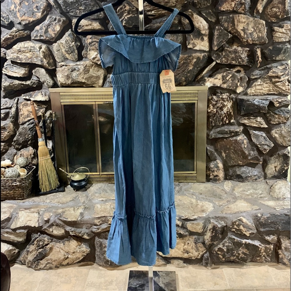 Route 66 NWT Blue Jean Maxi Dress